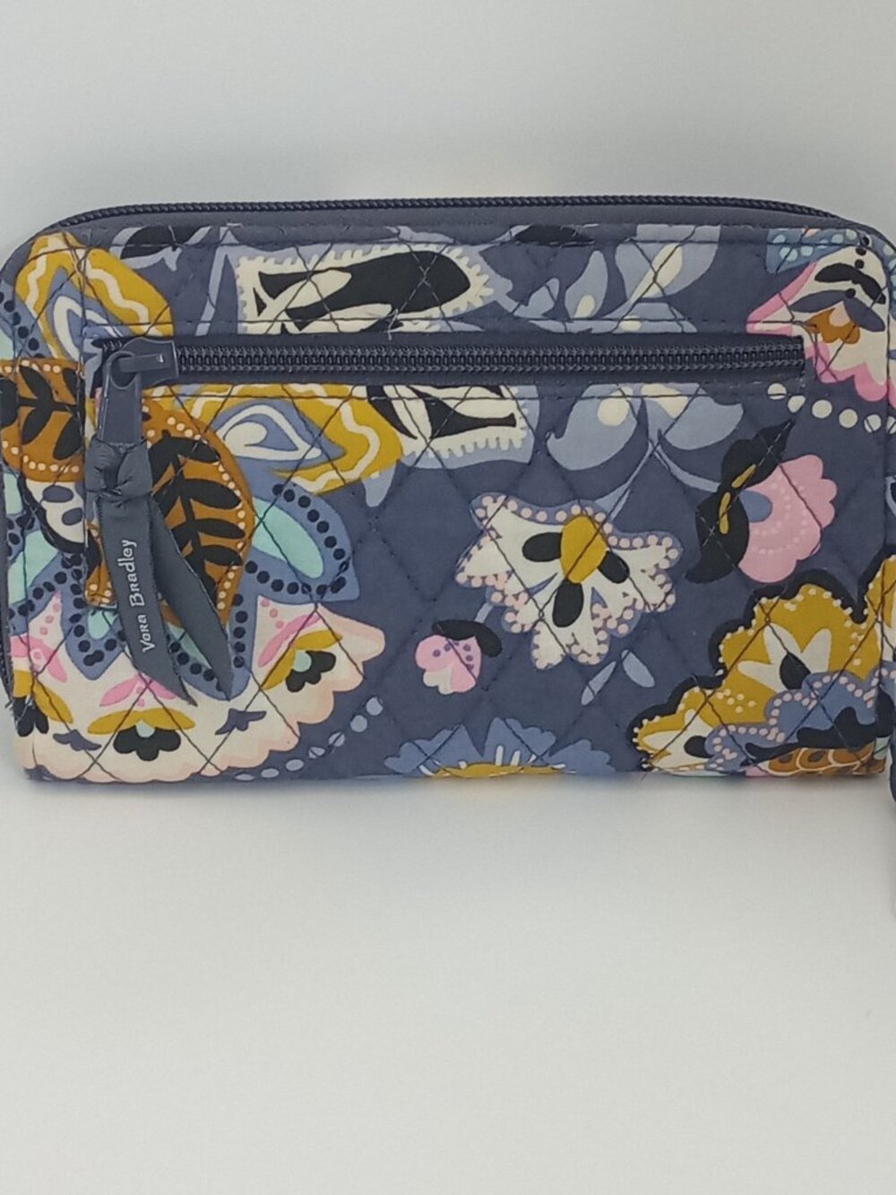 Vera Bradley Turn Lock Zip Around Travel Wallet Organizer Floral Print